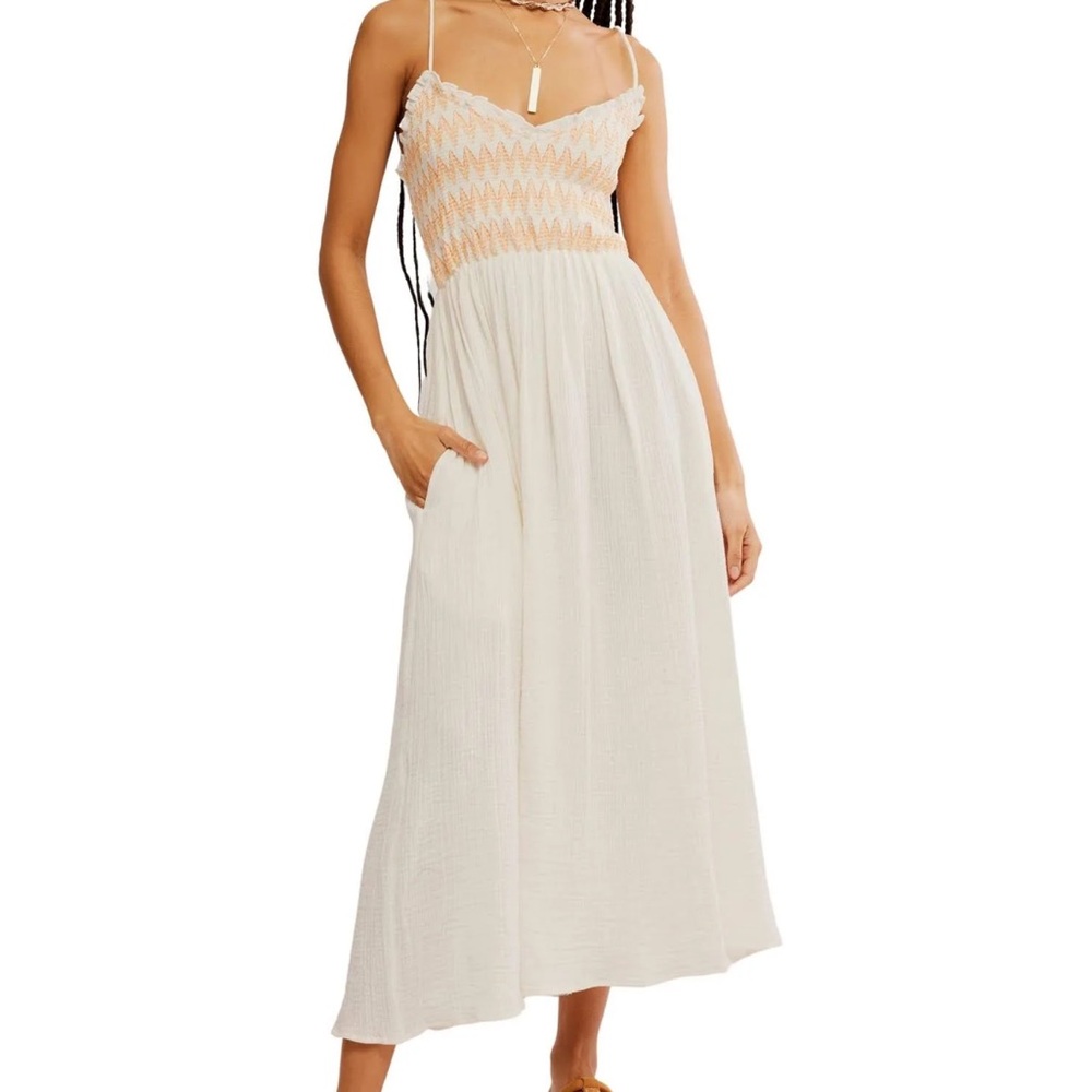 NWT (Boutique) - XS - Free People Women's Sweet Nothings Midi Dress White